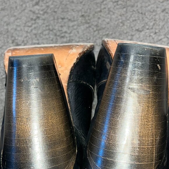 FREEBIRD by Steven MORGAN CHELSEA Black Distressed Leather Ankle Boot Booties 8 - Picture 10 of 10